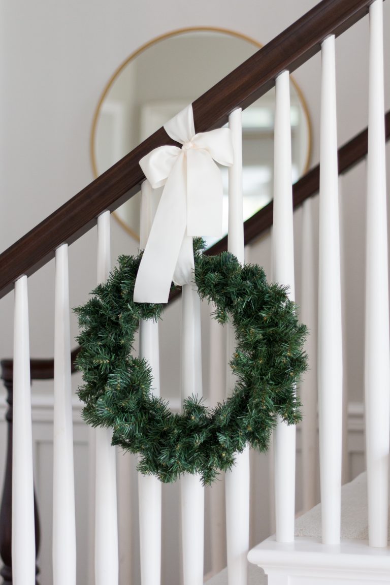 How To Hang Banister Wreaths And Video A Thoughtful Place 0412