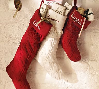 Knit Stocking, Red