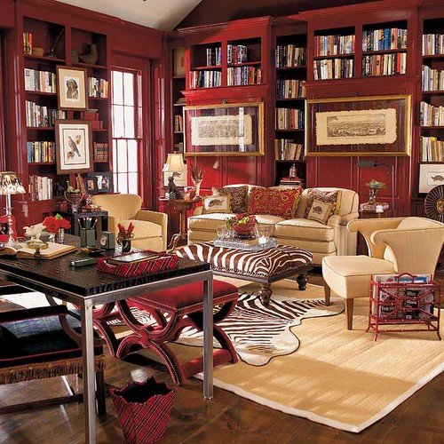Eclectic Study eclectic home office