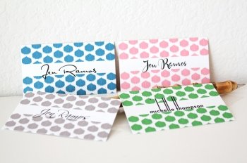 TWO-SIDED SOLID/ROUND IKAT CARDS