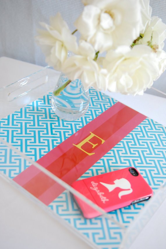 PRETTY SMITTEN Home & Accessories - Personalized Lucite Tray, 12x12