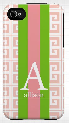 PRETTY SMITTEN Home & Accessories - Personalized iPhone Case, Rugby Stripe