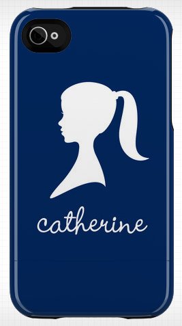 PRETTY SMITTEN Home & Accessories - Personalized iPhone Case, Signature Silhouette