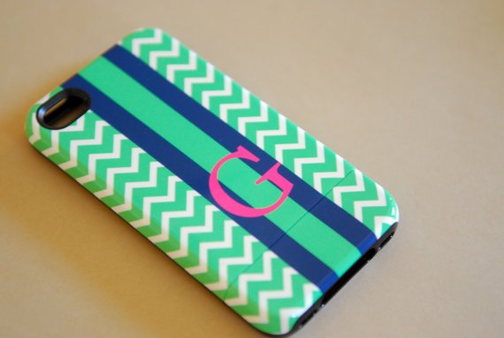 PRETTY SMITTEN Home & Accessories - Personalized iPhone Case, Rugby Stripe