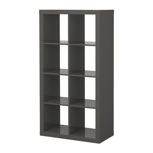 EXPEDIT Shelving unit &nbsp; The high-gloss surfaces reflect light and give a vibrant look. Finished on all sides; can be used as a room divider.