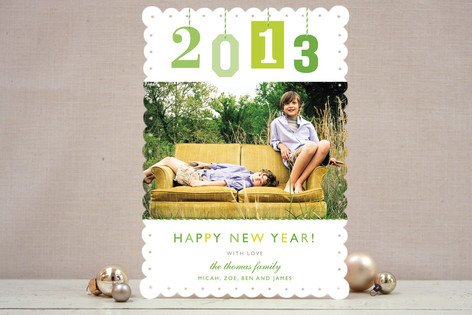 New Year Gift Tag New Year's Photo Cards