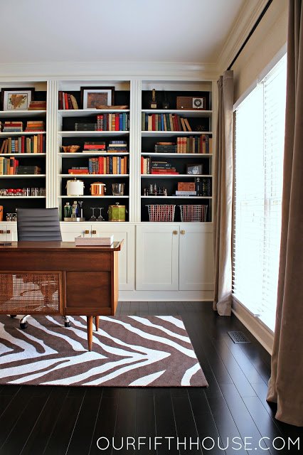 built in floor to ceiling bookcases