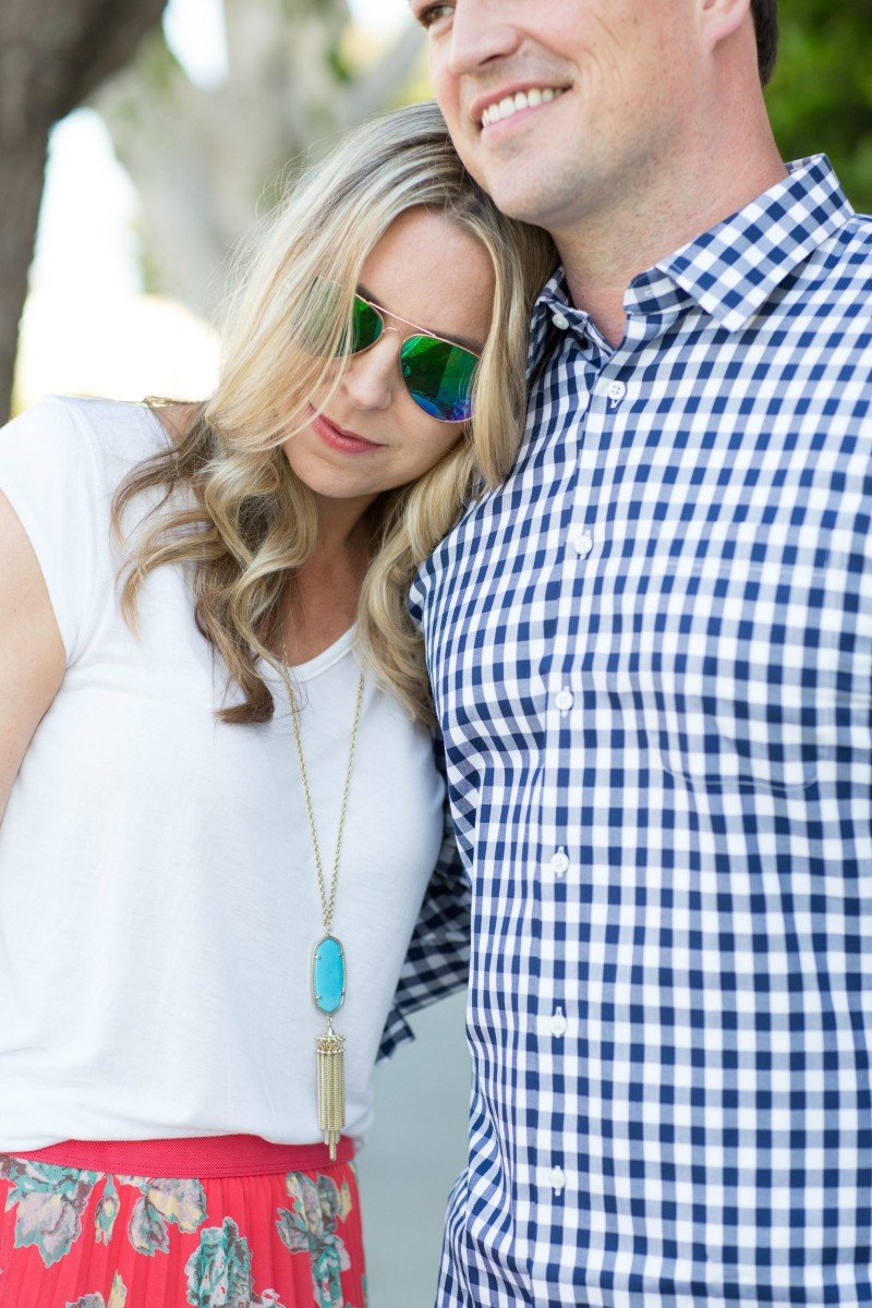 floral and gingham date night