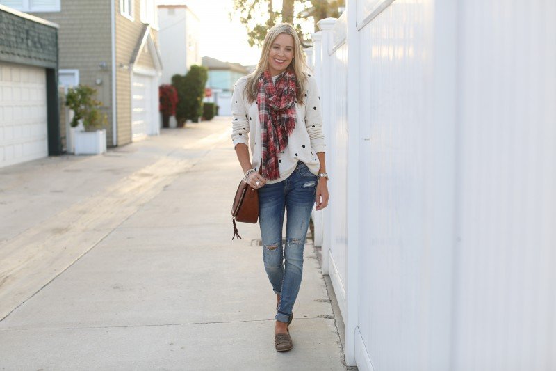 polka dot sweatshirt