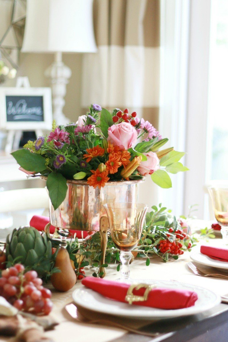 bold and colorful table from A Thoughtful Place