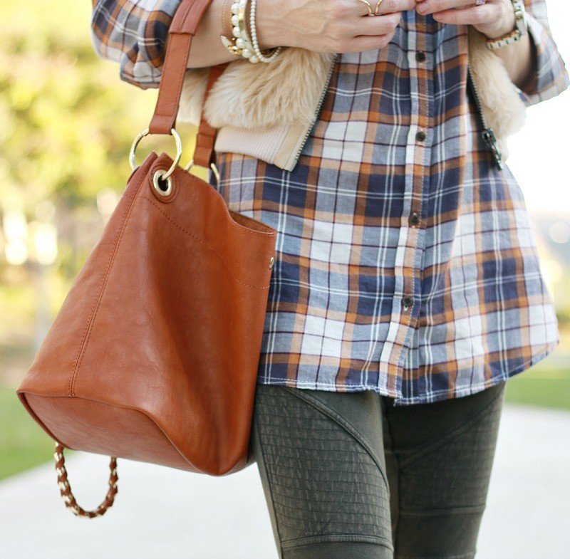 plaid handbag