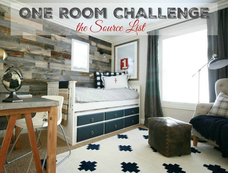 one room challenge source list