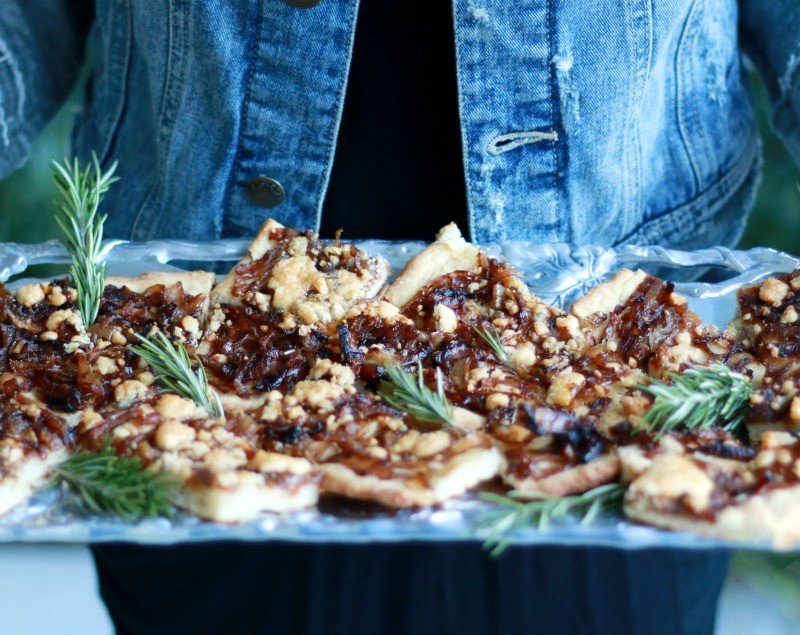 caramelized onion squares