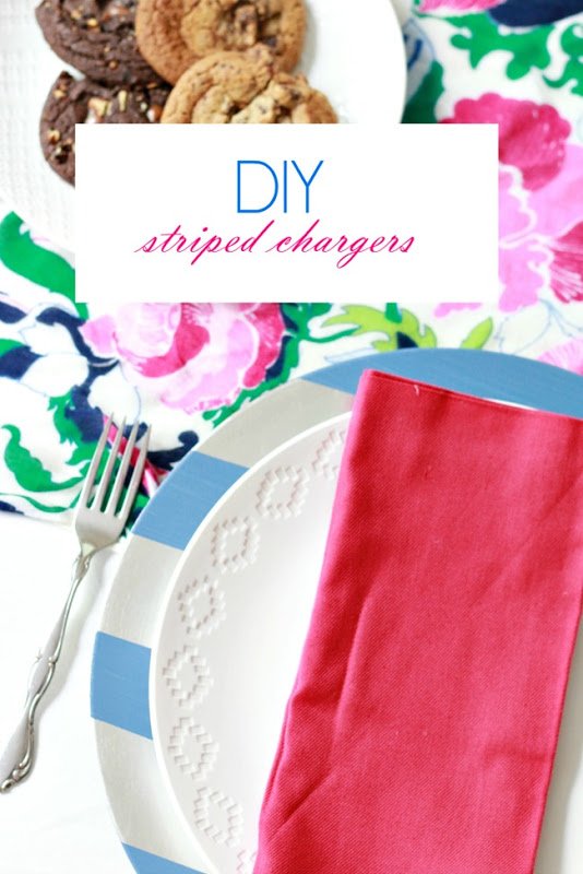 DIY striped chargers