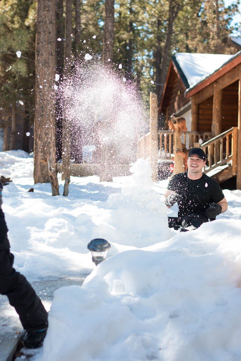 snow ball fight