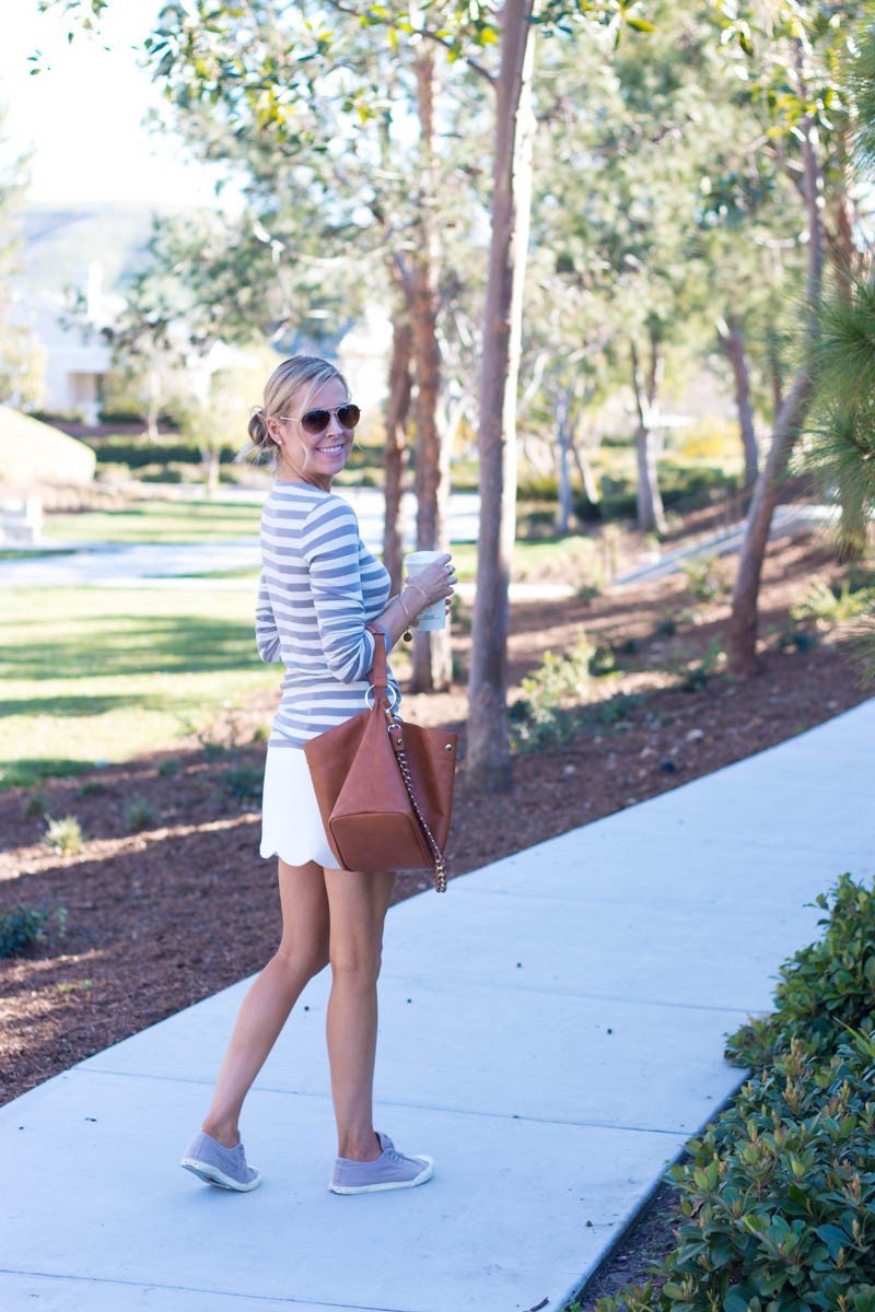 stripes and skirt