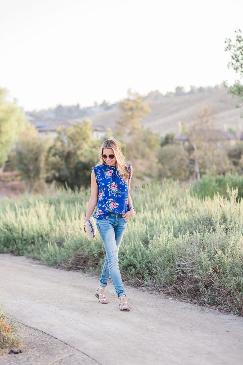 blue floral top-2