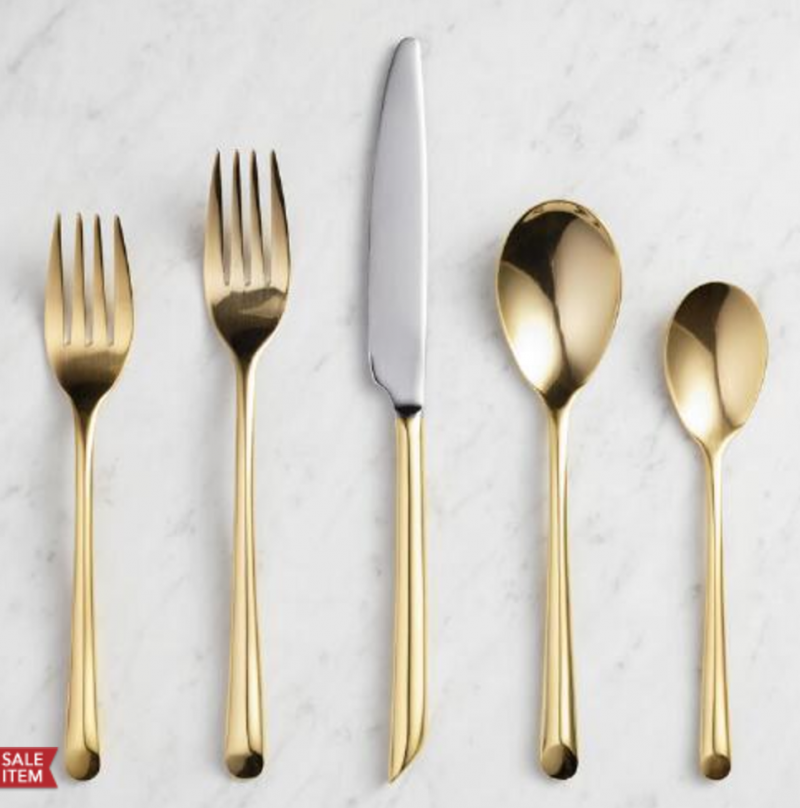 gold flatware