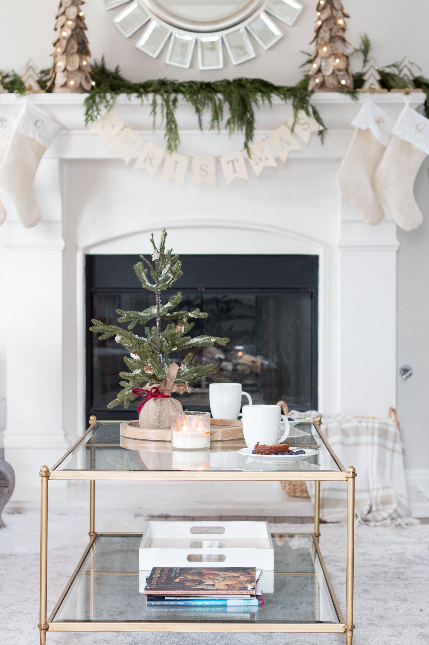 Decked & Styled Holiday Living Room - A Thoughtful Place