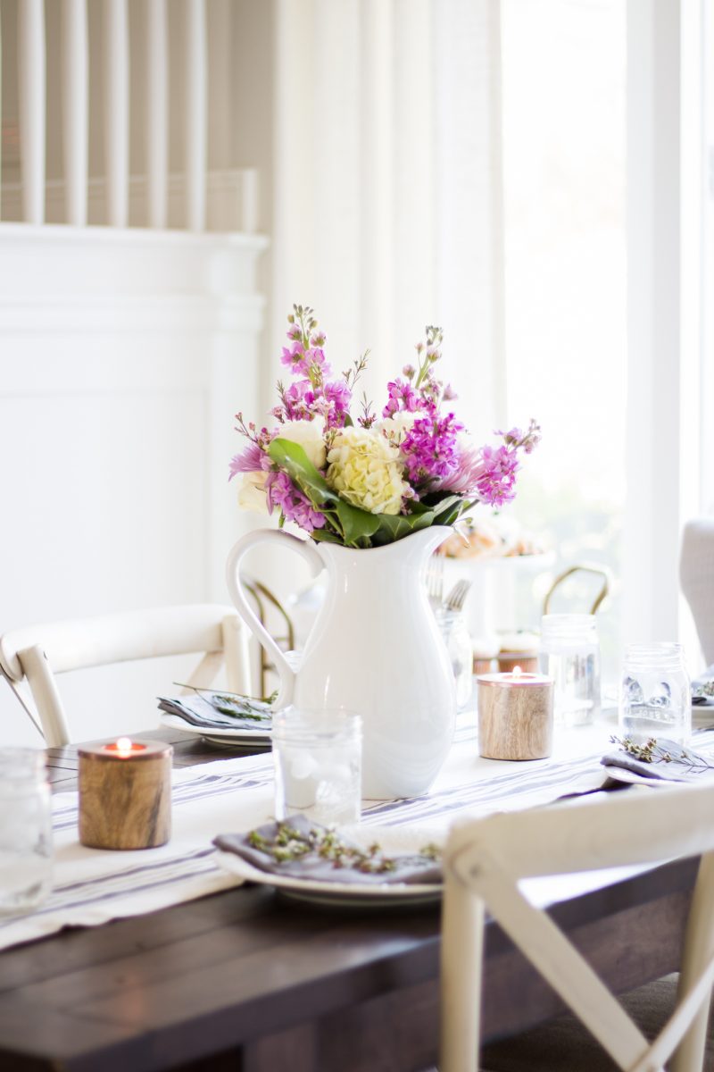 Easy Pitcher Update and Spring in the Dining Room