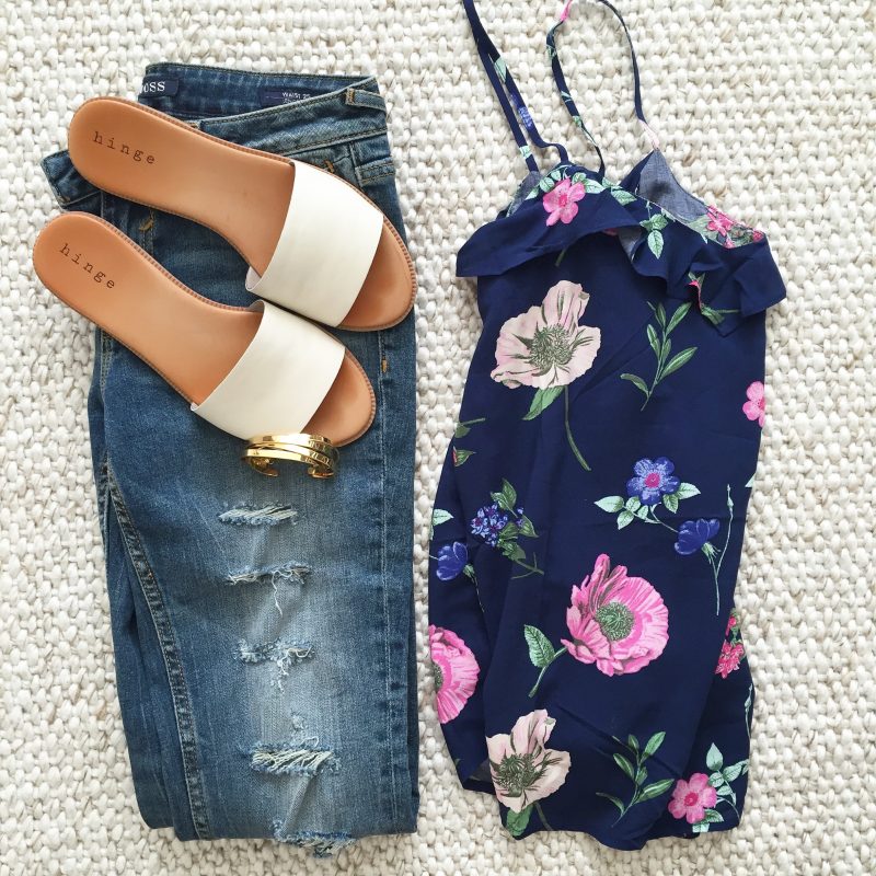 saturday shopping floral top