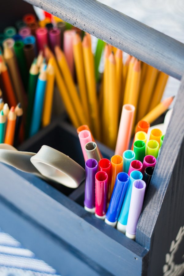 Monogrammed School Supply Caddy - A Thoughtful Place