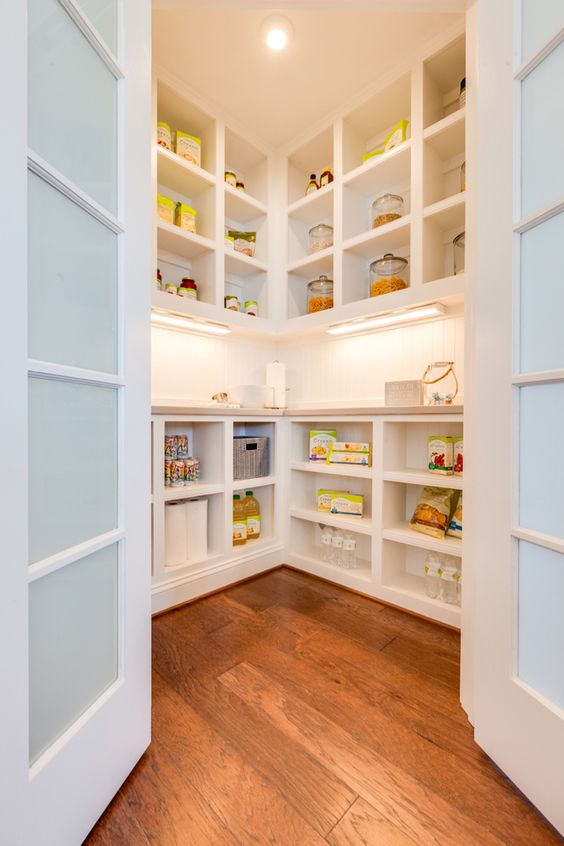 Walk-In Kitchen Pantry, Pull-Out Shelves