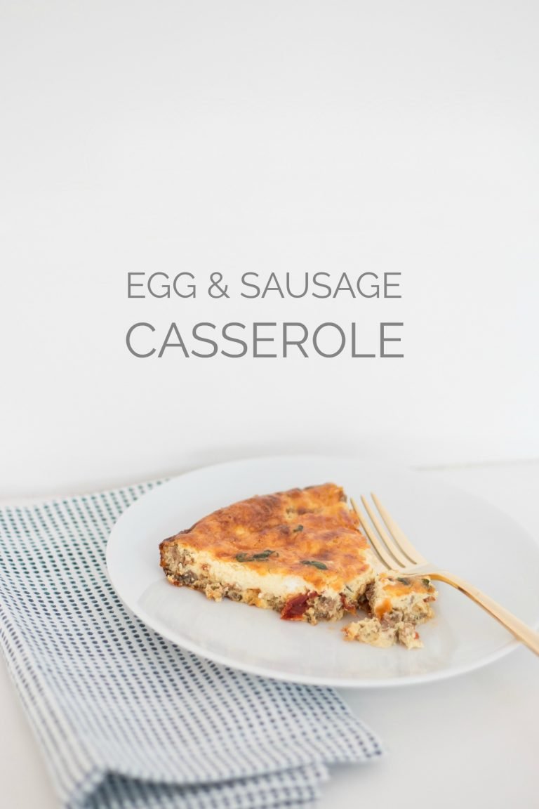 Easy Egg & Sausage Casserole - A Thoughtful Place