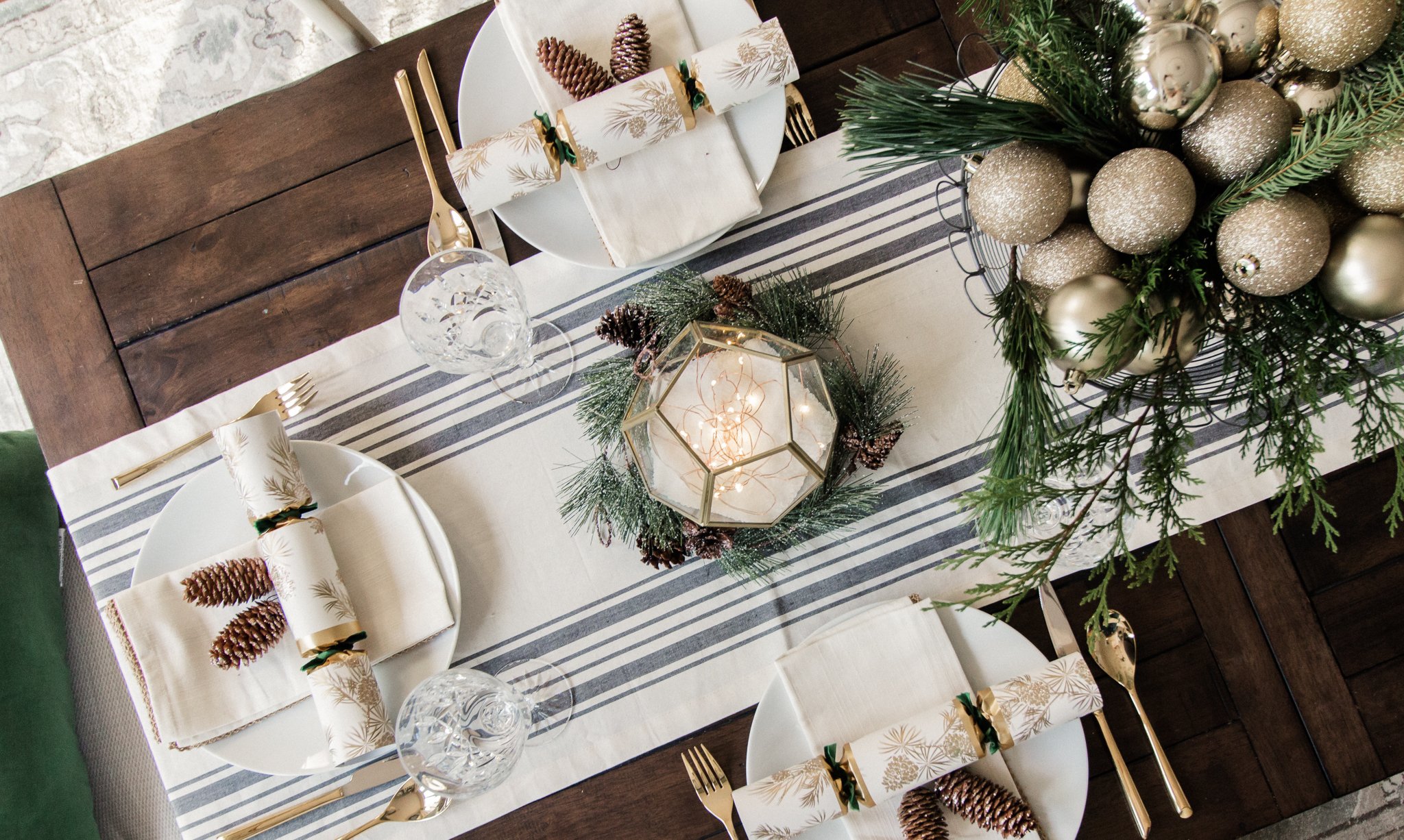 Forest Inspired Holiday Table - A Thoughtful Place