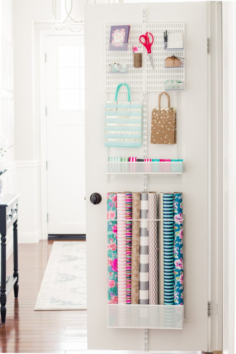 Wrapping Paper Organizer - Welcome