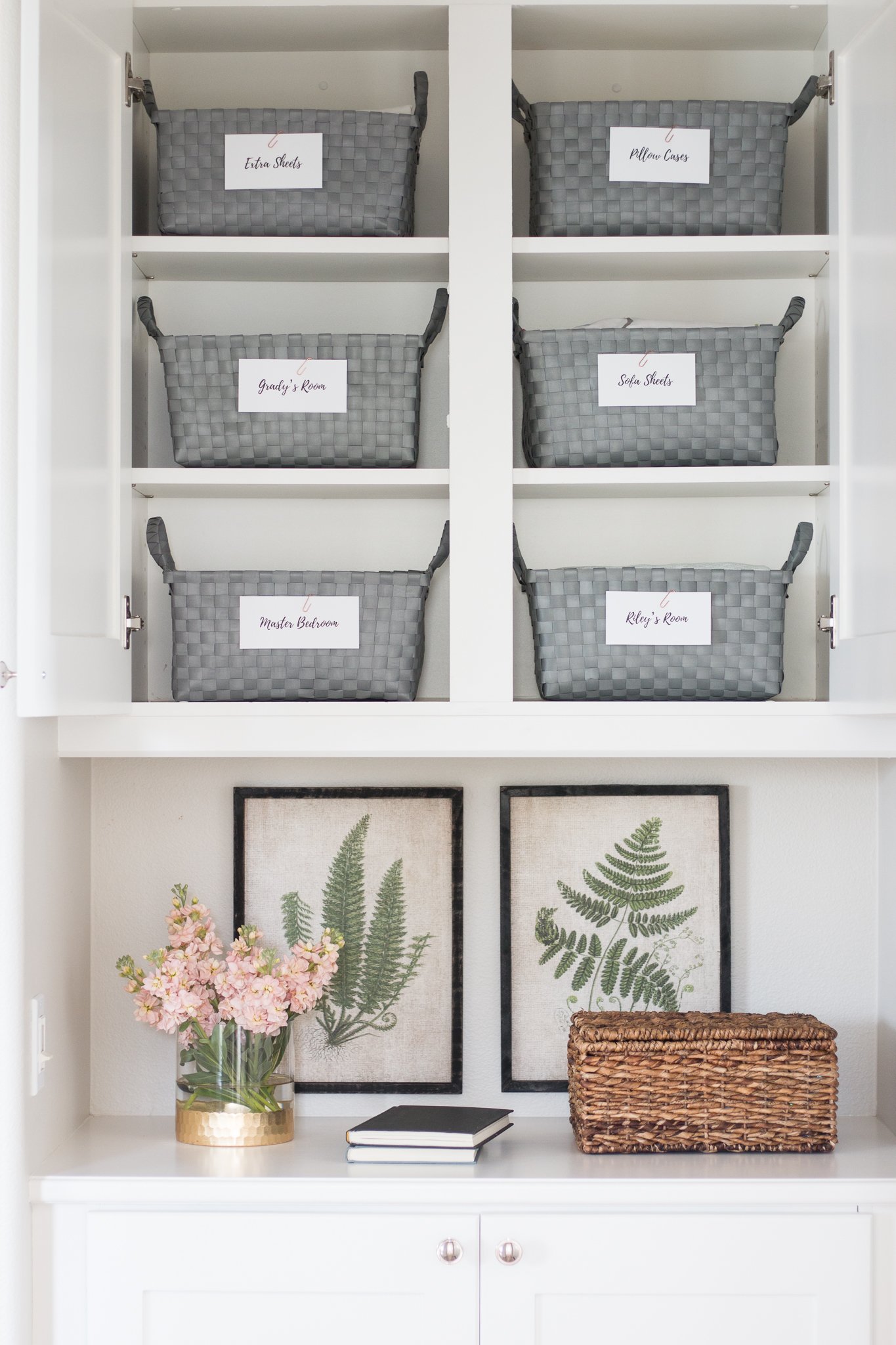 Organized Linen Closet - A Thoughtful Place