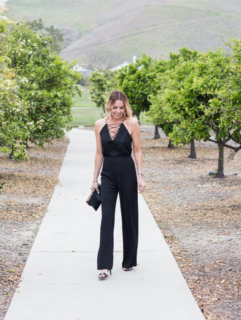 Jumpsuit with sales high heels