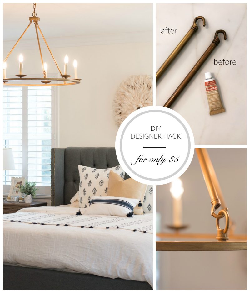 Rub 'N Buff Chandelier Makeover - Bean In Love