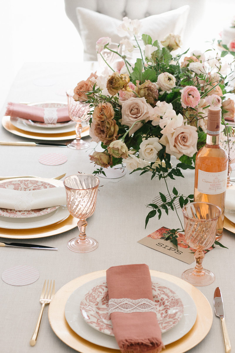 Rosé all Day Tablescape - A Thoughtful Place