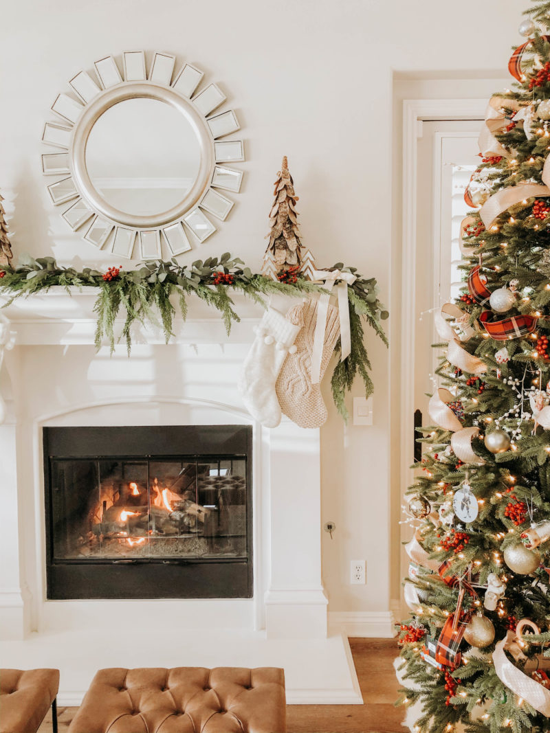 A Realistic Faux Garland Mantel - A Thoughtful Place