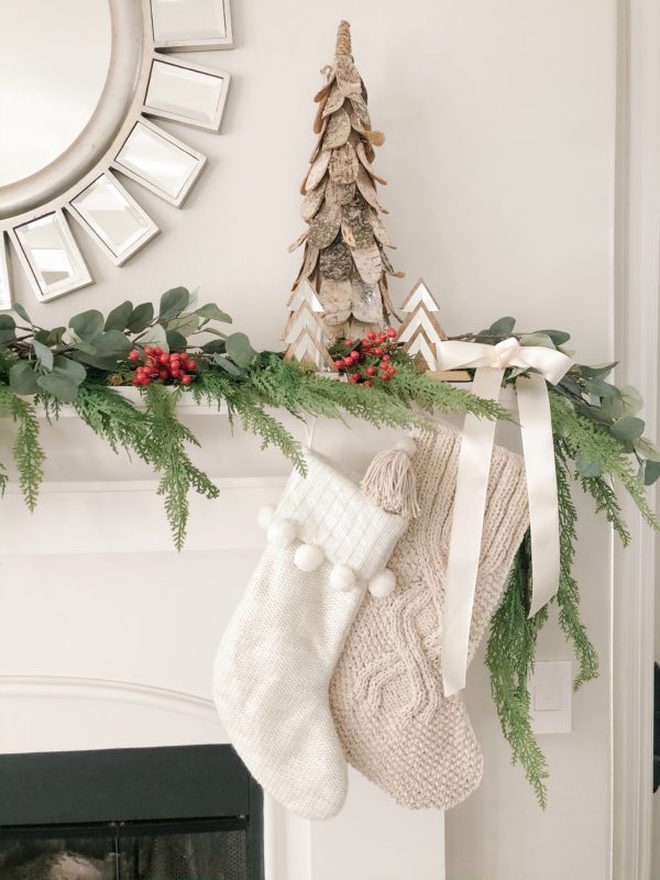 A Realistic Faux Garland Mantel - A Thoughtful Place