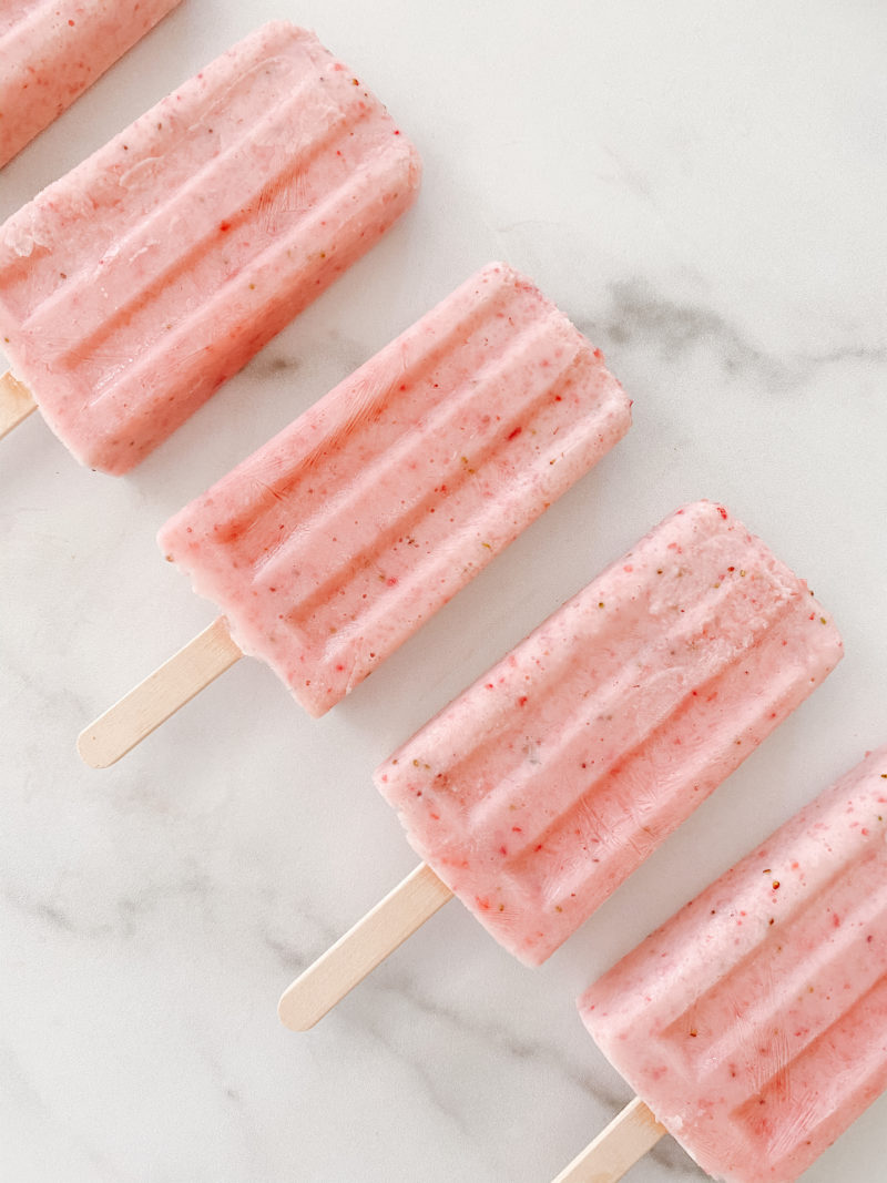 Strawberry Popsicles - Homemade Hooplah