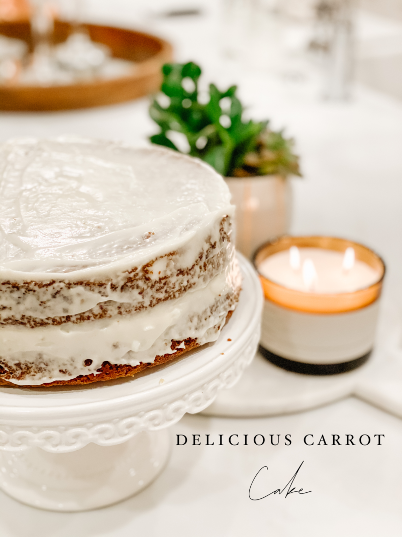 carrot cake with cream cheese frosting