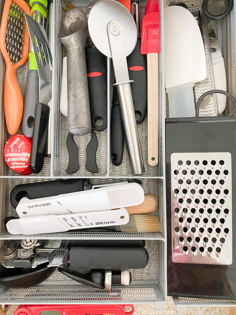 mesh utensil drawer