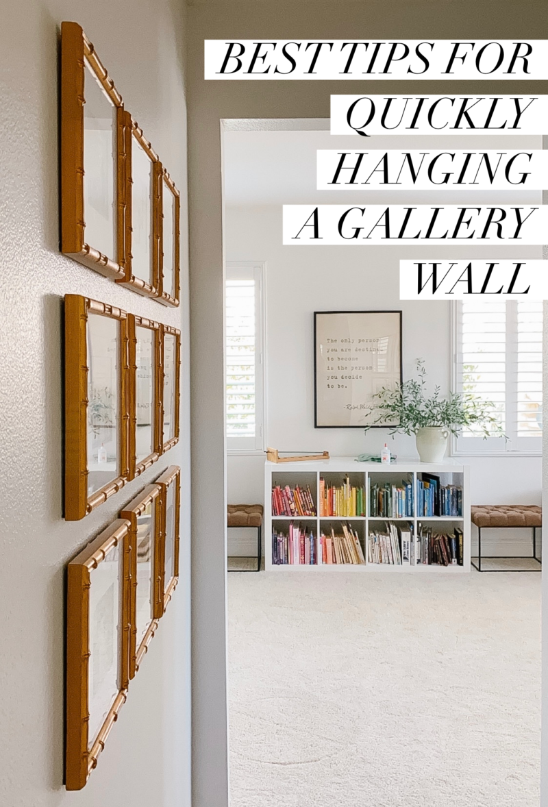 How to measure and hang a grid gallery wall! Dining room art with