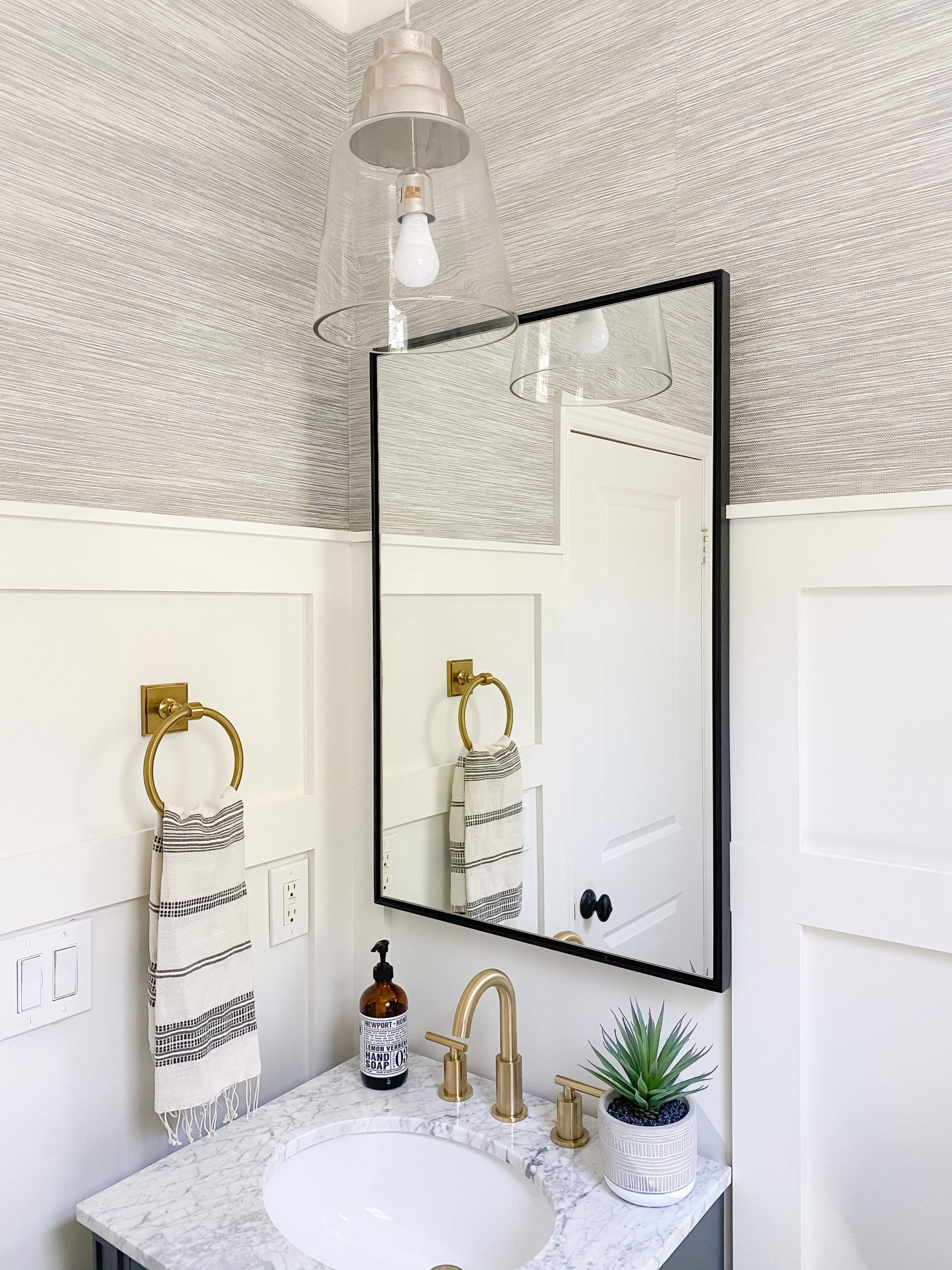 powder room mirror - A Thoughtful Place