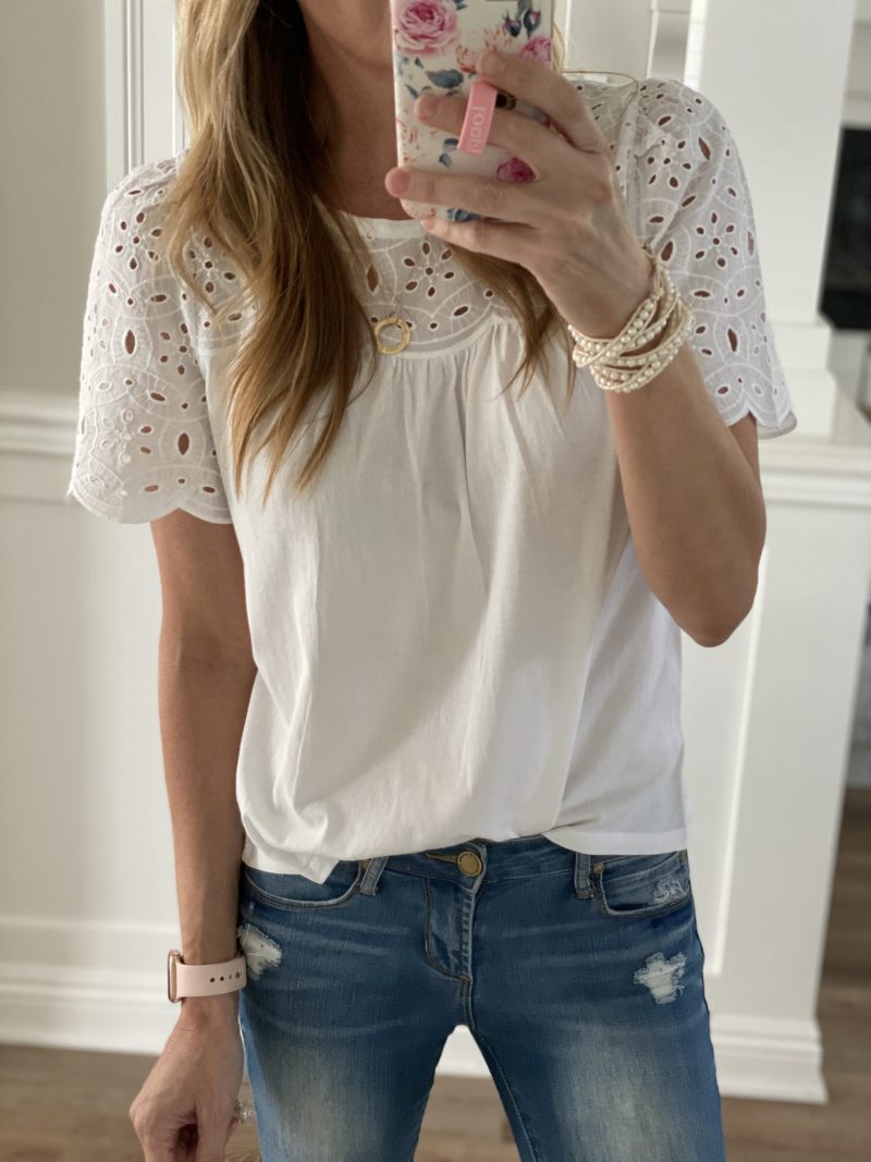 saturday shopping lace top