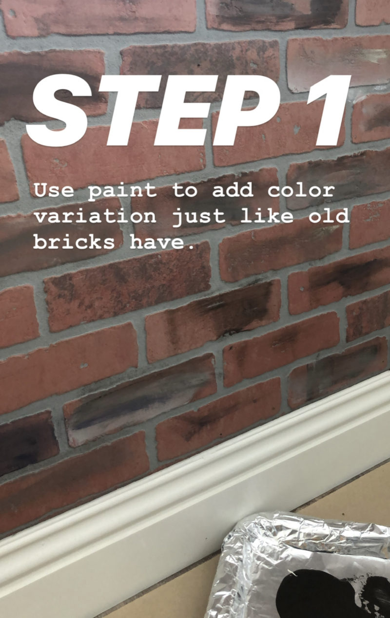 DIY Faux Brick Wall