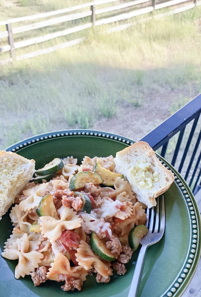 dinner on the porch