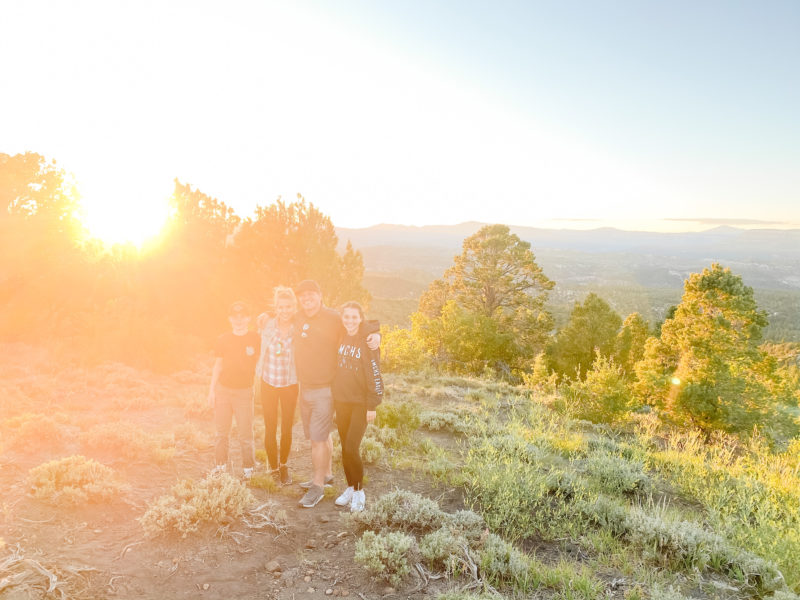 sunset with the family