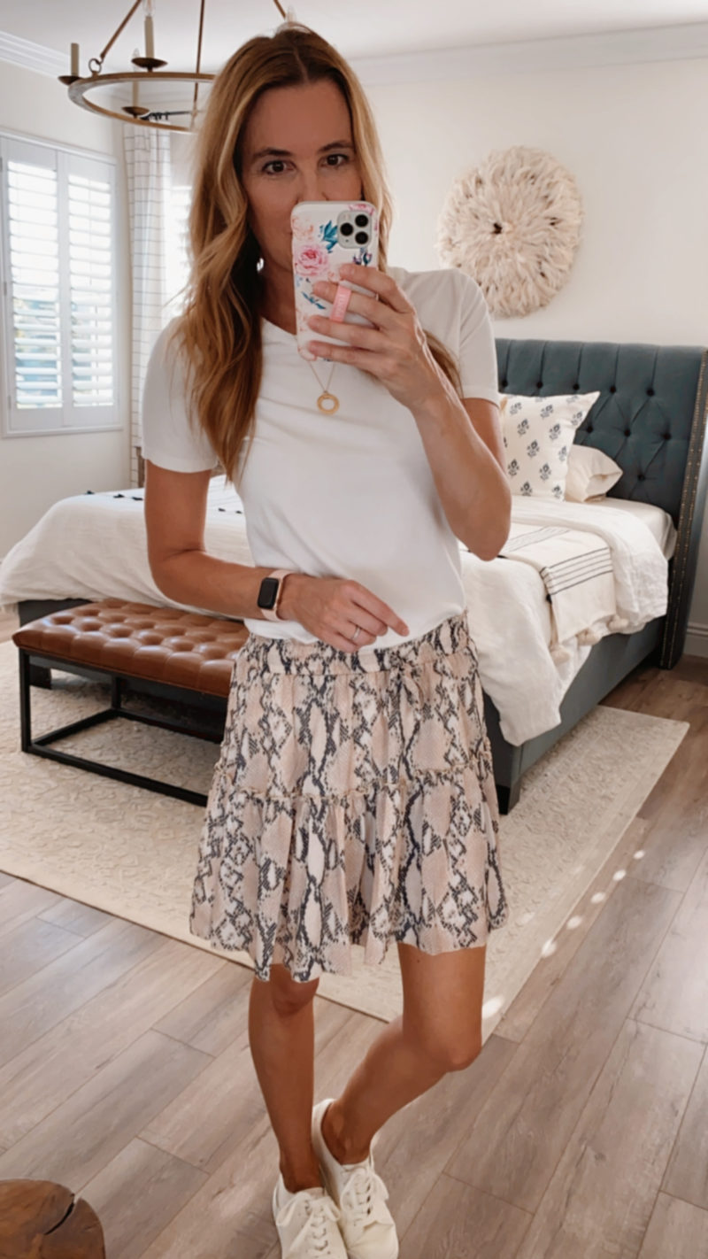 snakeskin skirt