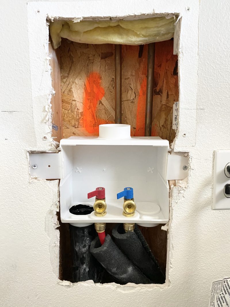 moving laundry room water lines