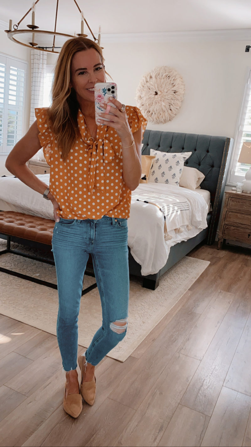 polka dot top