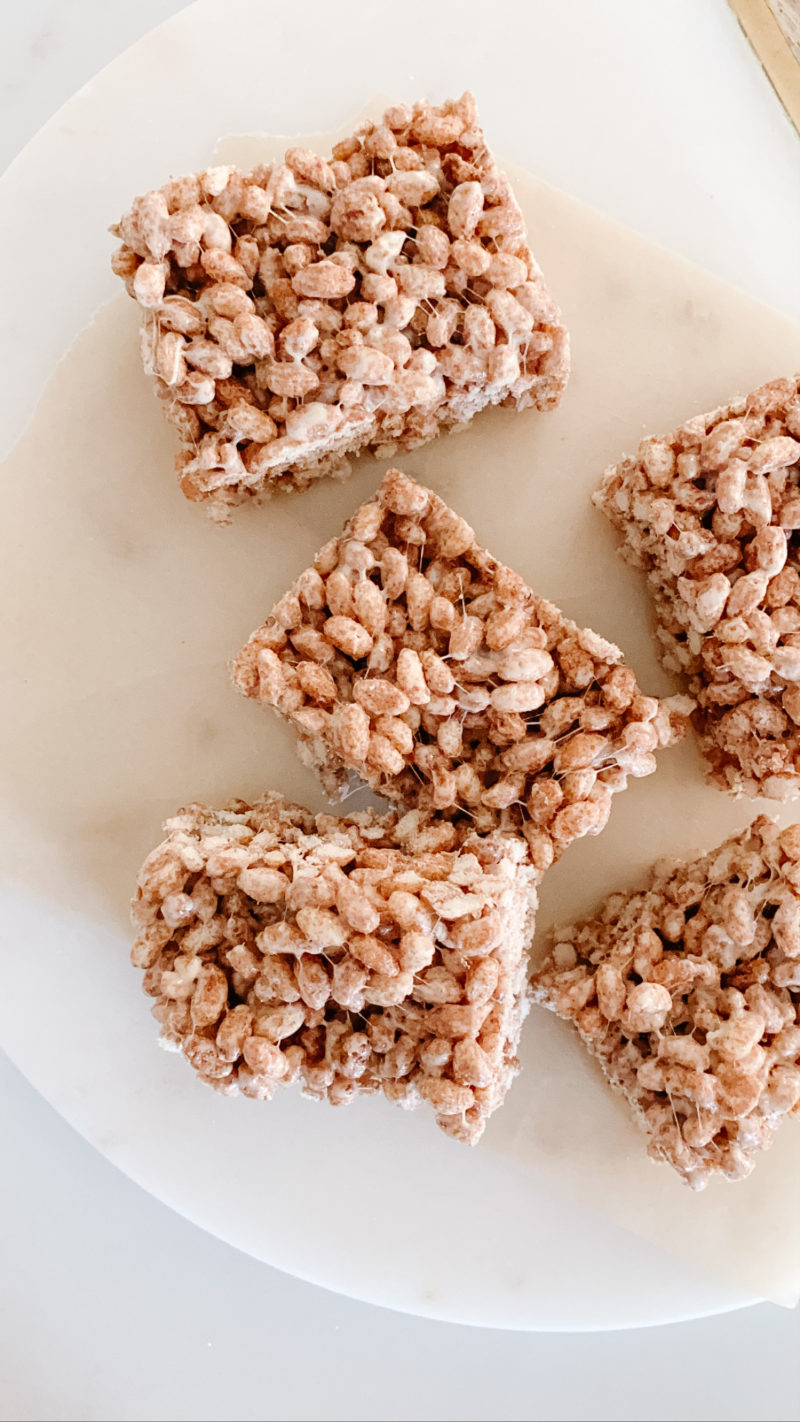 cinnamon churro rice crisp treats