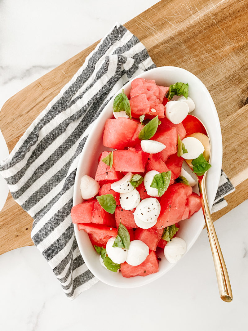 watermelon and mozzarella salad